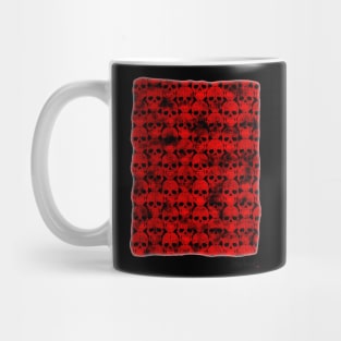 Skulls Corroded Masses Red by Blackout Design Mug